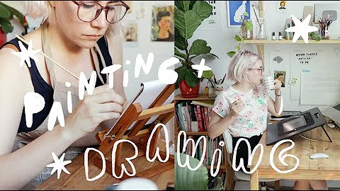 illustrator doing illustration things  studio vlog
