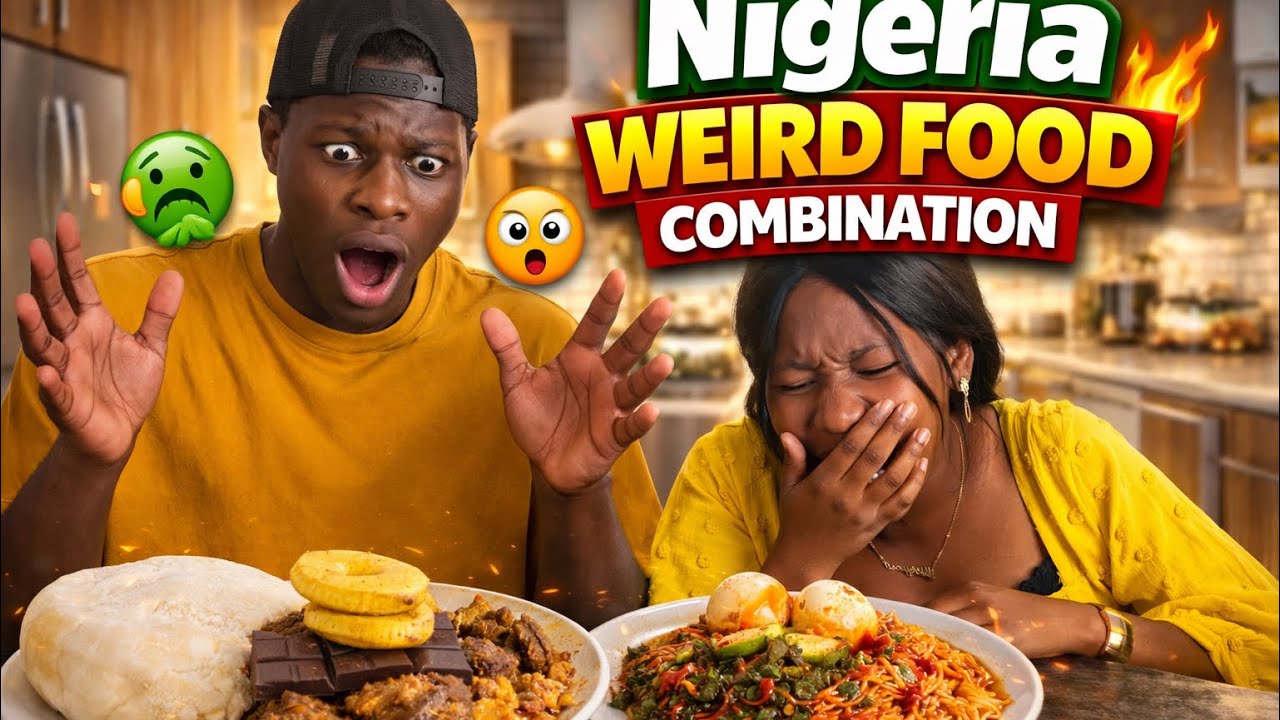 Nigeria weirdest food combination shawarma and ewedu can you try it ? 