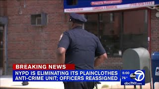 NYPD disbanding 600-member anti-crime unit