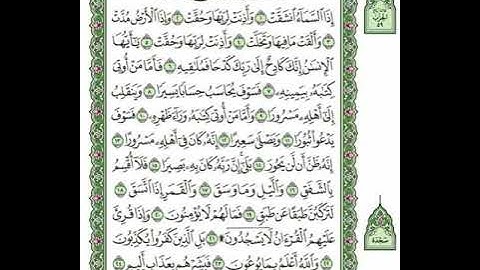 084 - Al-Inshiqaq (The Splitting Asunder) - سورة الانشقاق