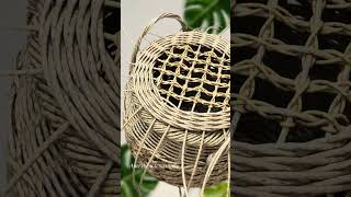 Корзина с крышкой из ротанга #rattan #home #garden #кашпо #handmade #плетенаякорзина #корзина #diy