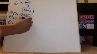 Multiplying a one digit times a two digit number by decomposing one factor.
