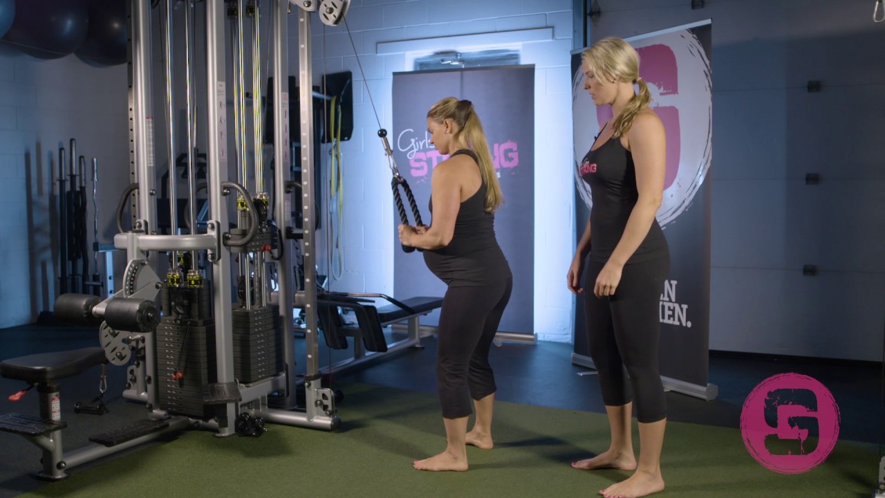 Moms Gone Strong Pregnancy Cable Triceps Extension YouTube