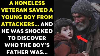 A HOMELESS VETERAN SAVED A YOUNG BOY FROM ATTACKERS...