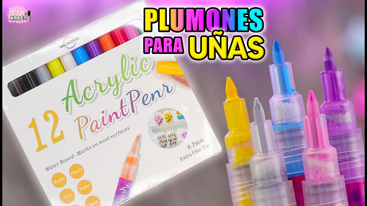 PROBANDO PLUMONES para DECORAR uñas *quede😨! | NailsByKaren