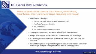 What are common mistakes with export documentation? Export Mistakes