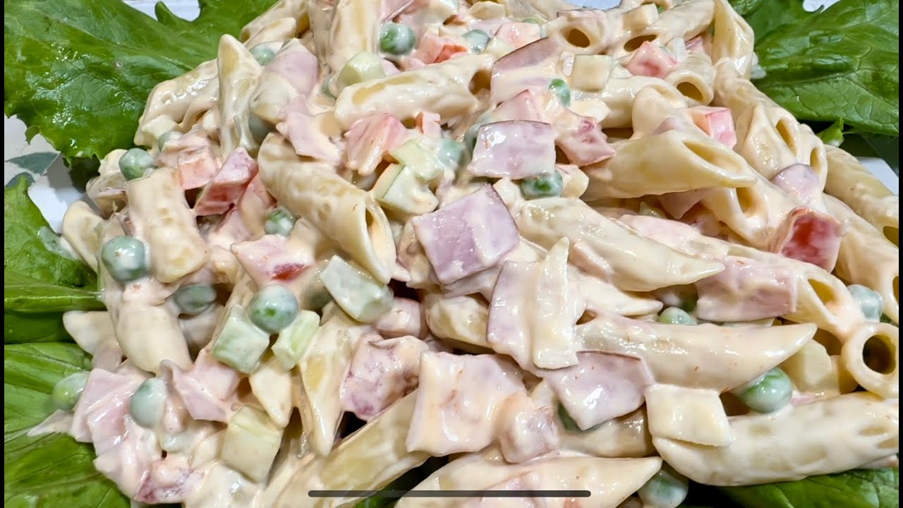 COMO HACER UNA ENSALADA DE PASTA FRIA! MIRA EL ADEREZO.