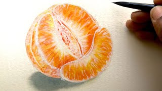 How To Paint Realistic Orange With Watercolors | Easy Step By Step Watercolor Tutorial For Beginners