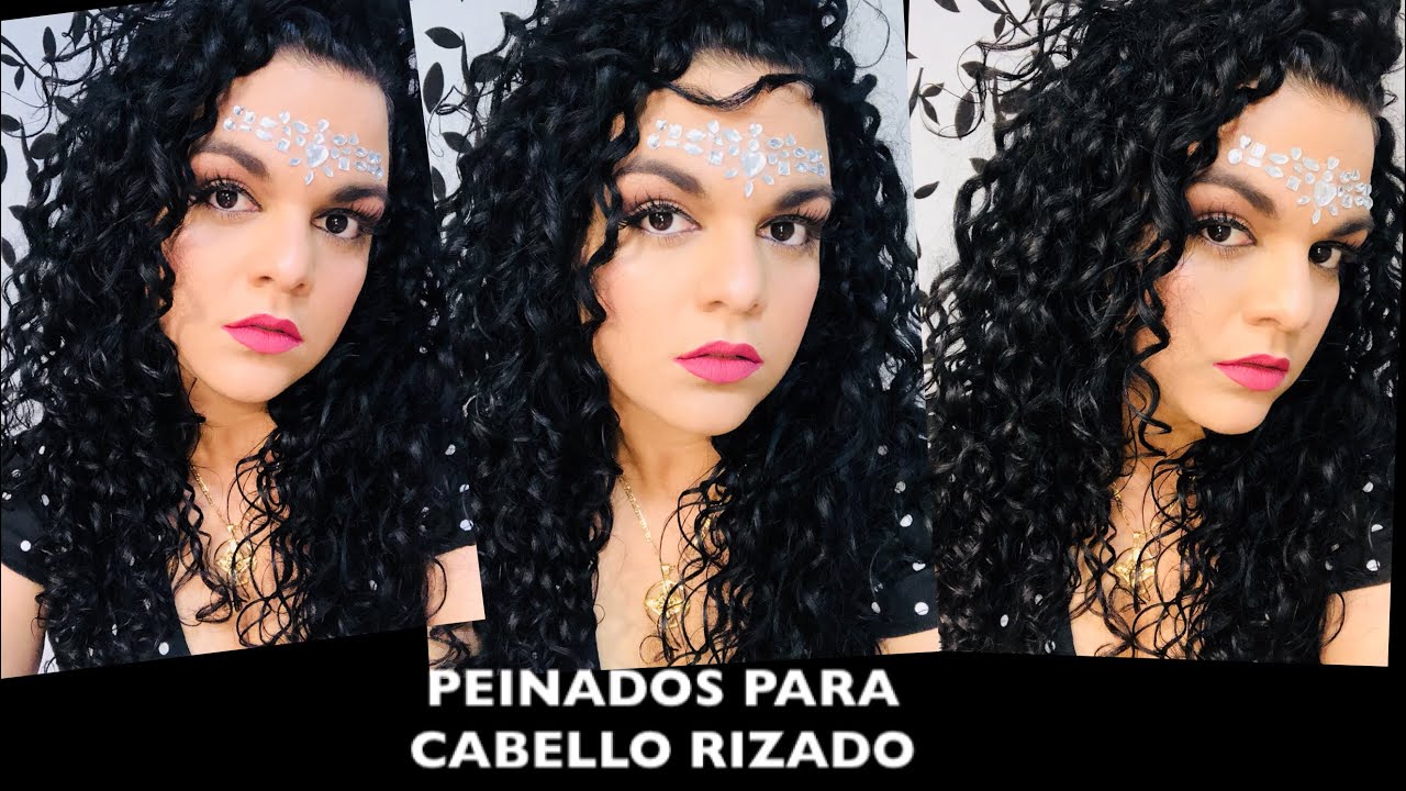 TUTORIAL DE PEINADOS PARA CABELLO RIZADO/FACIL Y RAPIDOS. - YouTube