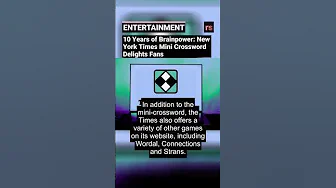 10 Years of Brainpower: New York Times Mini Crossword Delights Fans thumbnail