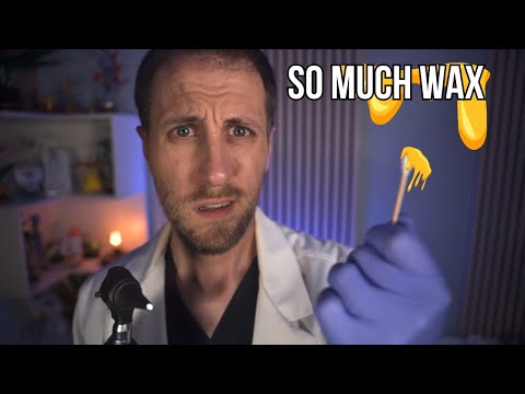 ASMR Doctor Cleans Your Ears FULL of Wax | Deep Binaural Exam