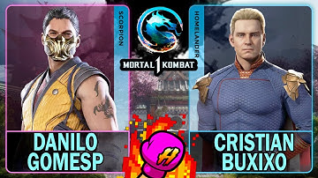 MK1 Danilogomesp (SCORPION) VS Cristian Buxixo (HOMELANDER)🥊Mortal Kombat 1🥊4K 60ᶠᵖˢ