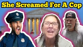 SHE SCREAMED FOR A COP DURING HER DEPOSITION