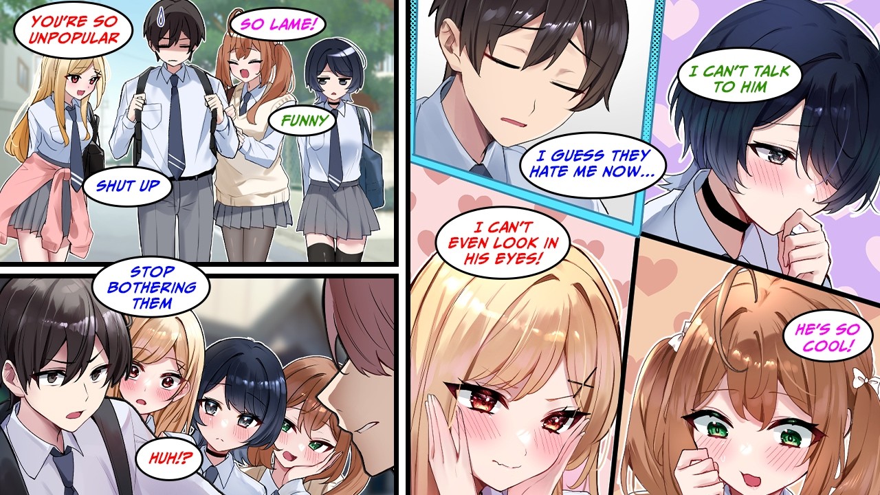 [Manga Dub] The extremely cute, top-tier girls in my class made fun of me for being unpopular but...