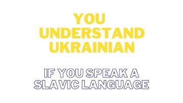 1 - Slavic people understand Ukrainian? (Slow Ukrainian with Yevhen)