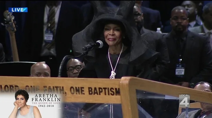 Cicely Tyson speaks at Aretha Franklin's funeral