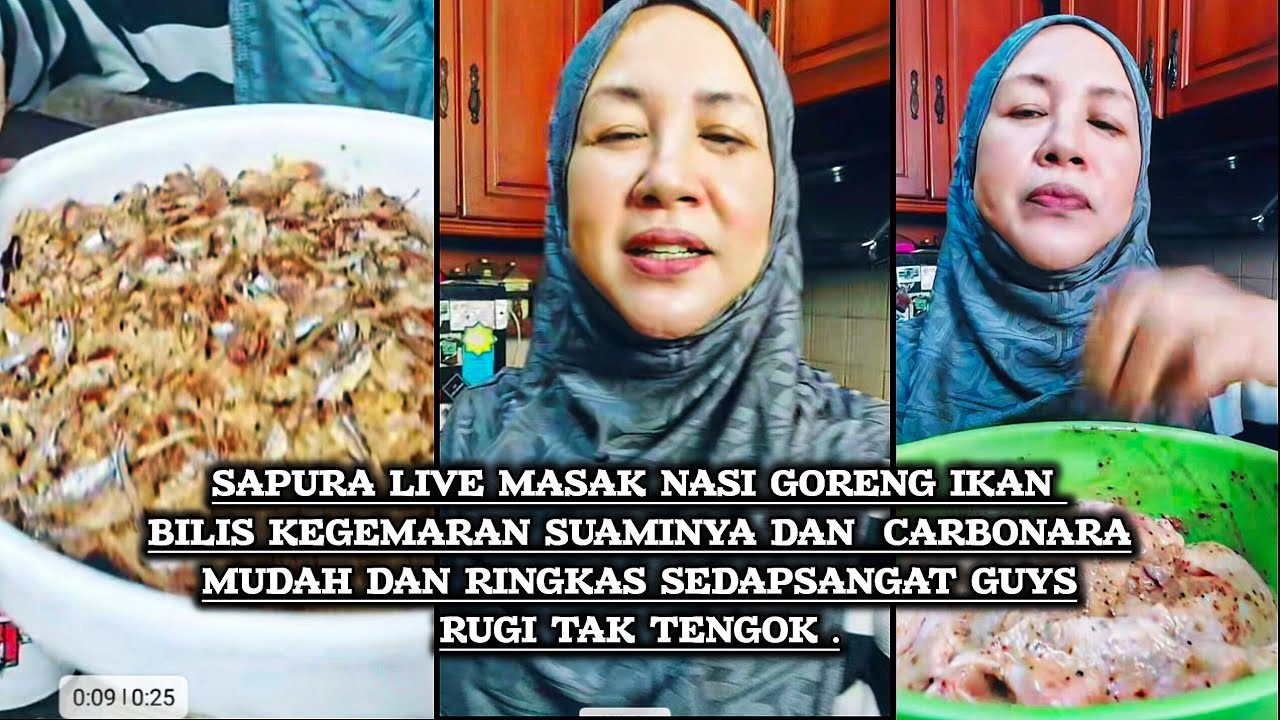 Sapura masak nasi goreng ikan bilis kegemaran suami dan cabonara sedap dan mudah guys .best