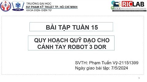 Mô phỏng quy hoạch quỹ đạo cho robot 3 bậc tự do trên Matlab Simulink