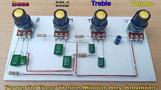 Simple & Powerful Bass Treble Mid Volume Controller // How to Make Bass Treble Mid for Any Amplifier