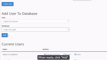 How To Assign a User to a MySQL Database in CPanel