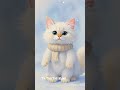 White cats#snow #cats #kitten #winter #snowballs #whitecats #aiwork #animation