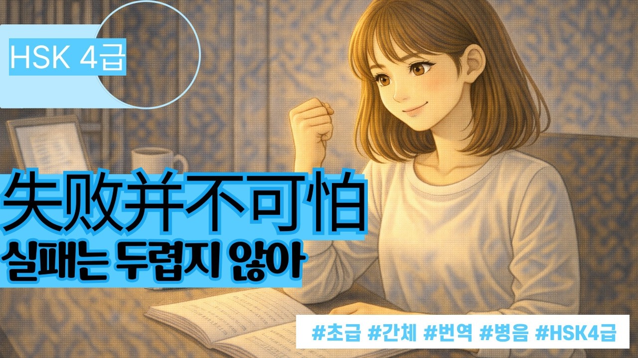 HSK4급_8. 실패는 두렵지 않아(자막, 번역, 병음, 볼륨 大)