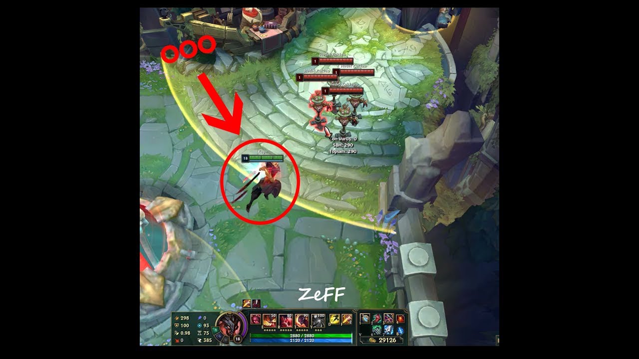 kayn 4 itemle 18 saniye boyunca base tanklıyor D 