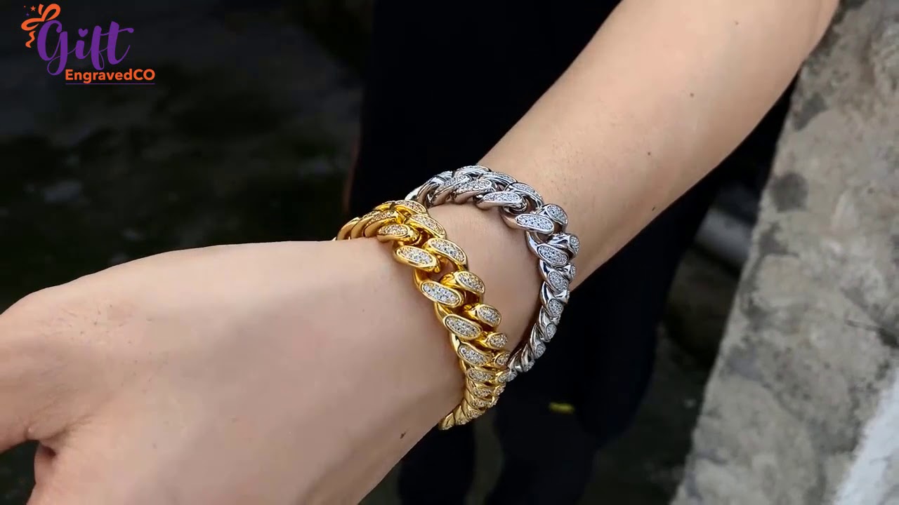 Men's Hip Hop Bracelet  Miami Curb Cuban Chain