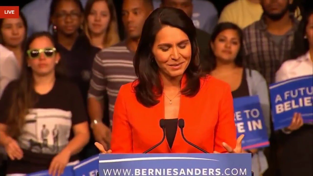Rep. Tulsi Gabbard rocks the house with Aloha at Bernie Sanders rally in Miami