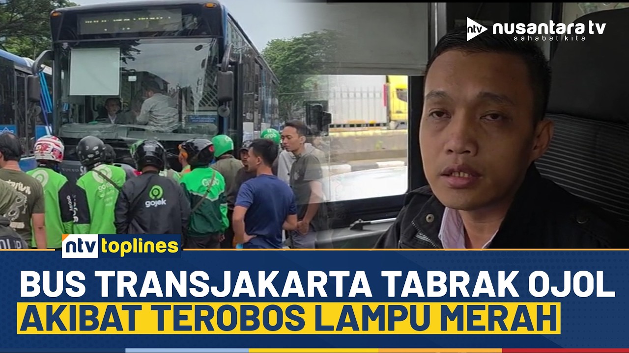 Tabrakan Hebat TransJakarta vs Ojol di Gunung Sahari, Lalu Lintas Sempat Tersendat | NTV TOPLINES