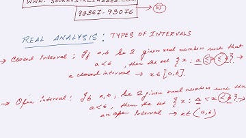 REAL ANALYSIS TYPES OF INTERVALS  ISI ,DSE ,JNU ,IGIDR ,CMI ,IIT JEE  ,MTECH QROR,MTECH CS,MS QMS