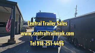 Unloading Stack of Beautiful Diamond C Trailers