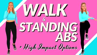 ?Walk/Run Workout for Fat Burn & Weight Loss?Ab Focused Fat Burning Walking Workout? Standing Abs?