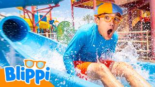 blippi s visits waterpark learning videos kids