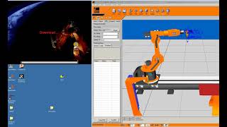 KUKA KRC2 external linear axis KL250 in KukaOfficeLite demo