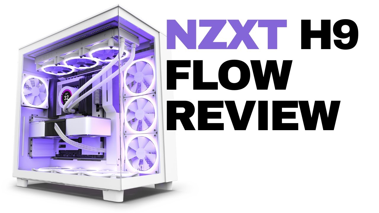 NZXT H9 Flow ATX Mid-Tower Case with Dual Chamber Black CM-H91FB