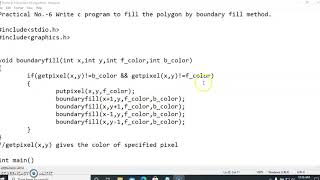 Practical -6 Boundary fill algorithm