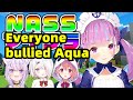 [NASS Collab ENG SUB #1] Everyone bullied Minato Aqua [Nekomata Okayu,  Shiina Yuika, Sasaki Saku]