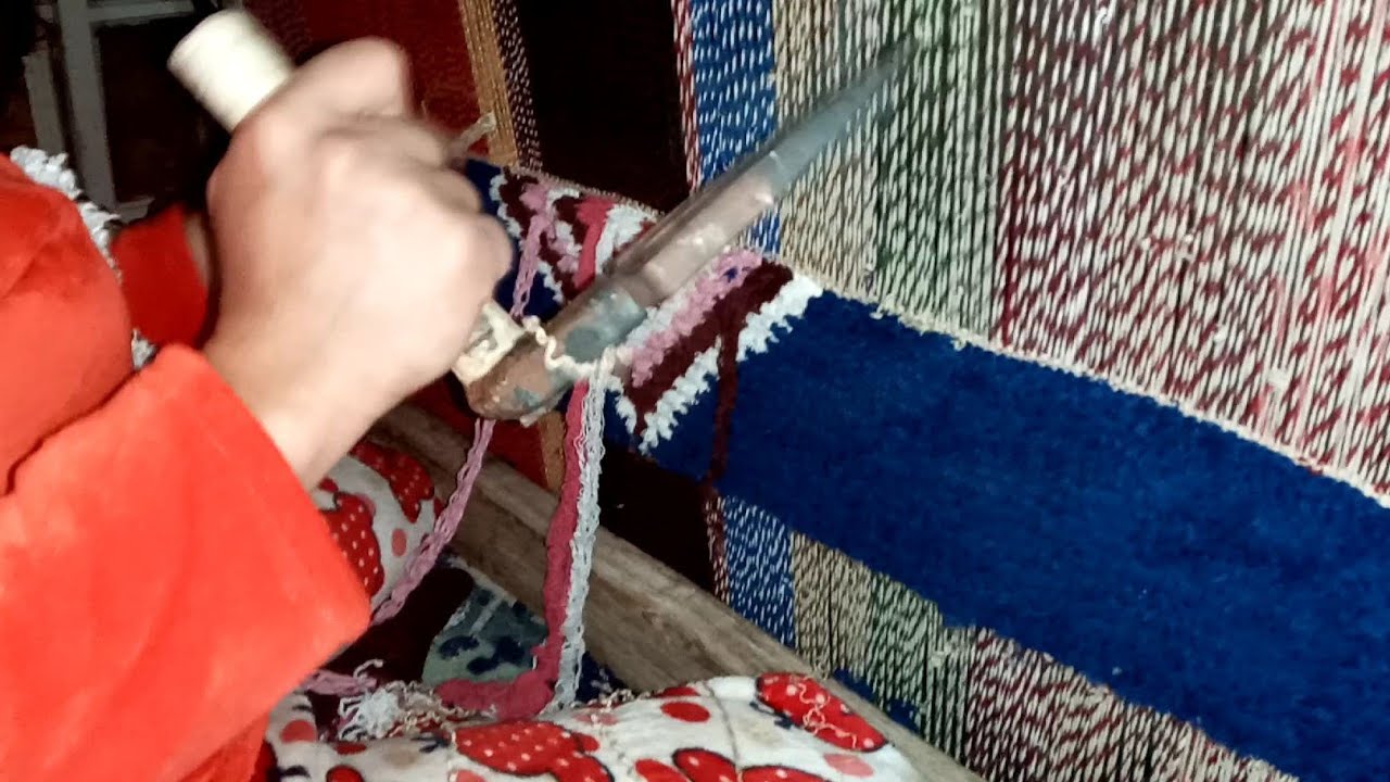 طريقة صنع زربية تقليدية على المنجج🤗