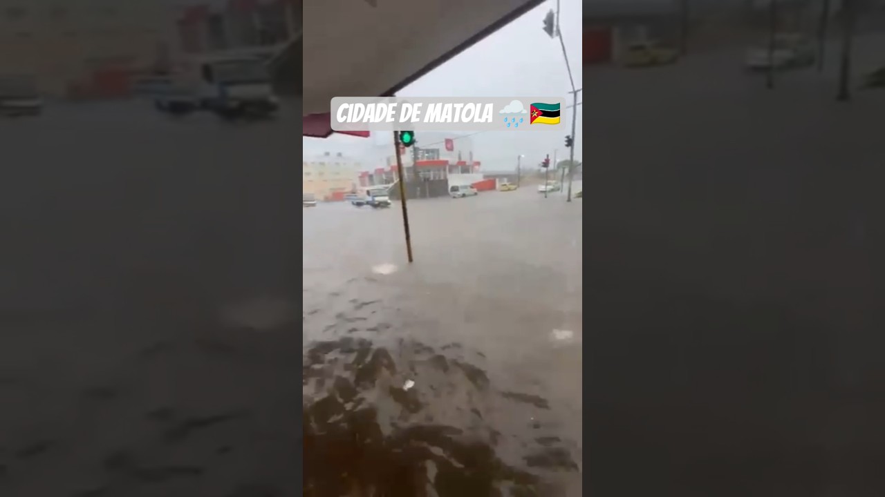 A forte chuva de hoje em Cidade de Matola Moçambique🇲🇿🌧️#viral #raining #maputo #ShortsofMozambique
