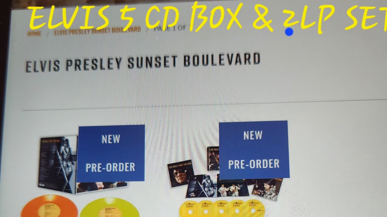 NEW ELVIS PRESLEY 'SUNSET BOULEVARD' 5 CD BOX & 2 LP SET A LOOK