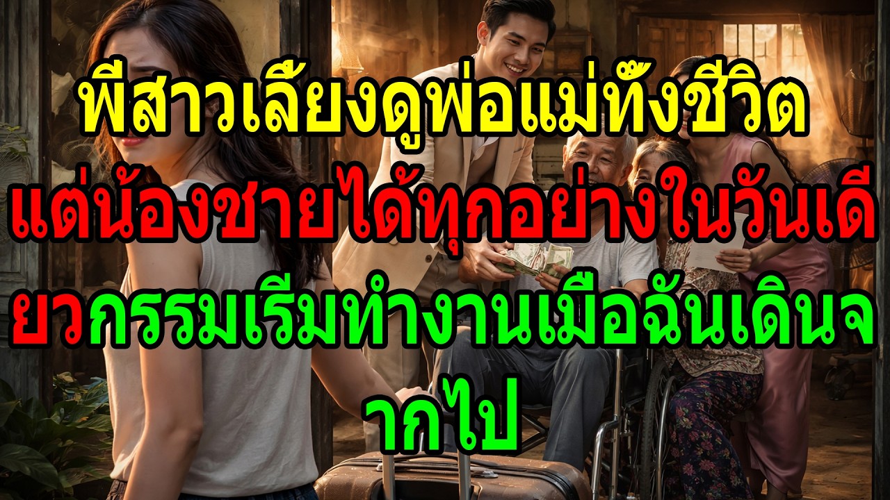 พี่เลี้ยงพ่อแม่ทั้งชีวิต แต่น้องได้ทุกอย่างในวันเดียว กรรมเริ่มทำงานเมื่อฉันไป