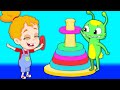 Learn Magic Colors and Numbers with hoops! Groovy The Martian educational cartoons for children