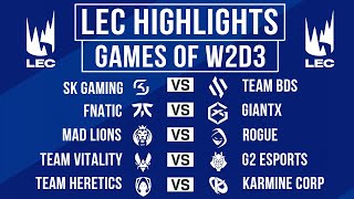 LEC Highlights ALL GAMES Week 2 Day 3 | LEC Winter 2024