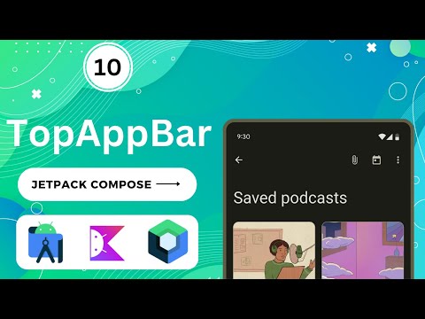 TopAppBar in Jetpack Compose | Android | Kotlin | Android Studio Giraffe #jetpackcompose #kotlin