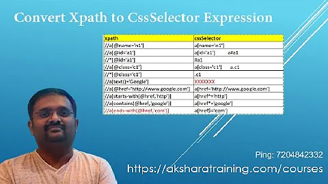 #10 Convert XPATH to CSS