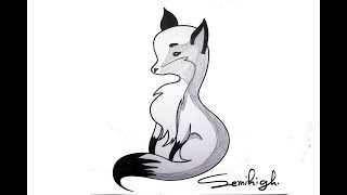 How to draw tribal fox tattoo step by step | Easy Drawing SemiHigh screenshot 5