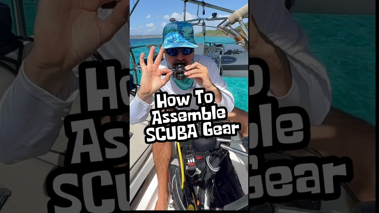 Captain Matt demonstrates how to assemble SCUBA gear #salingbyefelicia #scubadiving