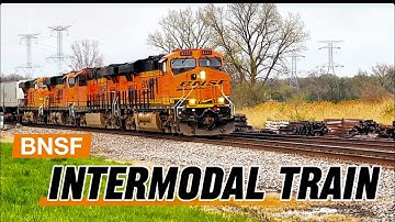 Epic BNSF Intermodal Train Action in Coal City