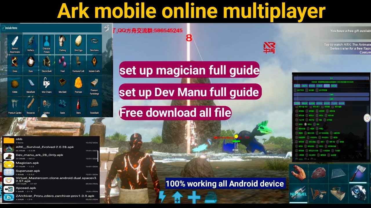 How to Download & Set Up Magician + Dev Menu for ARK Mobile (2026) | Ark mobile multiplayer 